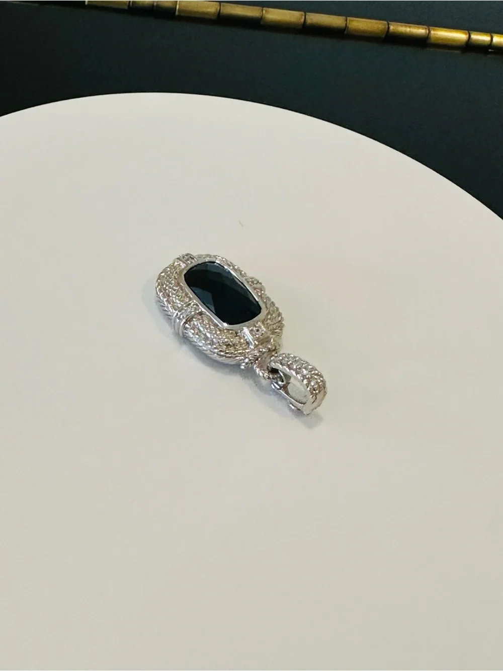 Judith Ripka Luxury Vintage Designer Couture Authentic Formal Onyx Enhancer